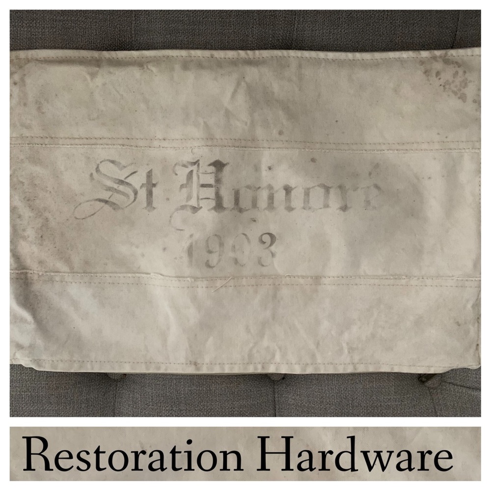Restoration Hardware Cream Accent Pillow
